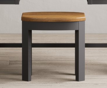 View Bradwell oak and charcoal painted dressing stool View Bradwell oak and charcoal painted dressing stool