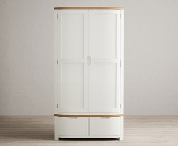 View Bradwell oak and signal white painted double wardrobe View Bradwell oak and signal white painted double wardrobe