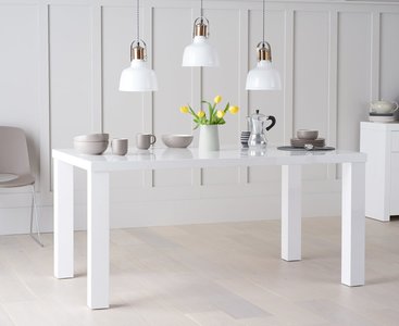 View Seattle 160cm white high gloss dining table View Seattle 160cm white high gloss dining table