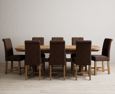 View Extending olympia 180cm solid oak dining table with 12 blue scroll back chairs View Extending olympia 180cm solid oak dining table with 12 blue scroll back chairs