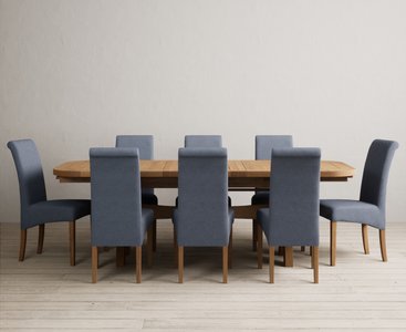 View Extending olympia 180cm solid oak dining table with 12 brown scroll back chairs View Extending olympia 180cm solid oak dining table with 12 brown scroll back chairs