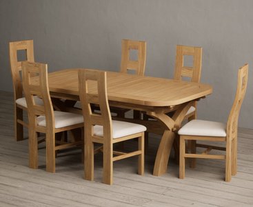 View Extending olympia 180cm solid oak dining table with 10 blue natural chairs View Extending olympia 180cm solid oak dining table with 10 blue natural chairs