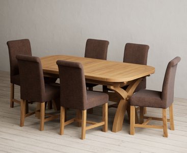View Extending olympia 180cm solid oak dining table with 12 grey scroll back chairs View Extending olympia 180cm solid oak dining table with 12 grey scroll back chairs