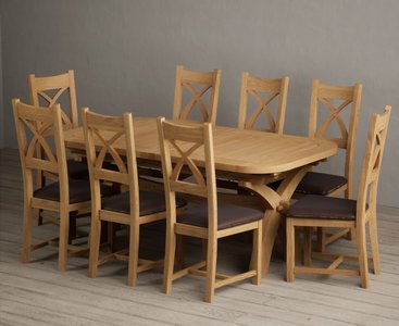 View Extending olympia 180cm solid oak dining table with 8 oak natural chairs View Extending olympia 180cm solid oak dining table with 8 oak natural chairs
