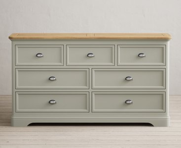 View Brampton soft green painted wide chest of drawers View Brampton soft green painted wide chest of drawers
