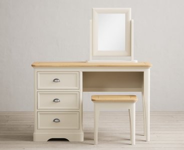 View Madley oak and cream painted dressing table set View Madley oak and cream painted dressing table set