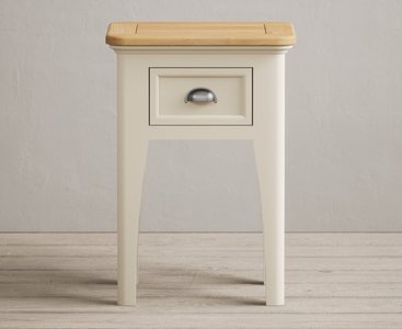 View Madley oak and cream painted 1 drawer bedside table View Madley oak and cream painted 1 drawer bedside table