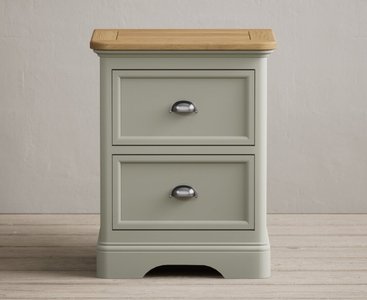 View Brampton soft green painted 2 drawer bedside chest View Brampton soft green painted 2 drawer bedside chest