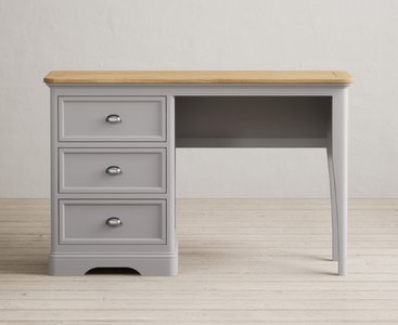View Felton oak and light grey painted dressing table View Felton oak and light grey painted dressing table