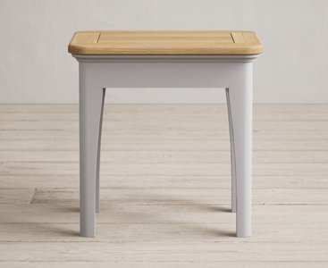View Felton oak and light grey painted dressing table stool View Felton oak and light grey painted dressing table stool