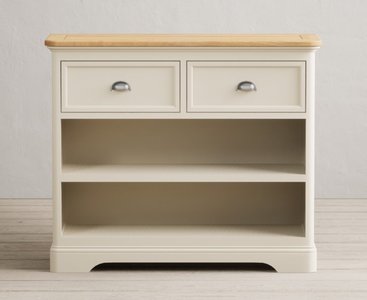 View Madley oak and cream painted storage console table View Madley oak and cream painted storage console table