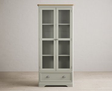View Brampton soft green painted glazed display cabinet View Brampton soft green painted glazed display cabinet