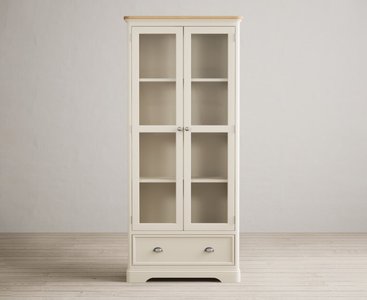 View Madley oak and cream painted glazed display cabinet View Madley oak and cream painted glazed display cabinet