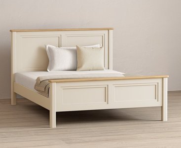 View Madley oak and cream painted kingsize bed View Madley oak and cream painted kingsize bed