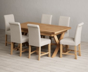View Extending buckley 160cm solid oak dining table with 10 grey scroll back chairs View Extending buckley 160cm solid oak dining table with 10 grey scroll back chairs