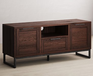 View Dakota dark acacia and metal large tv cabinet View Dakota dark acacia and metal large tv cabinet