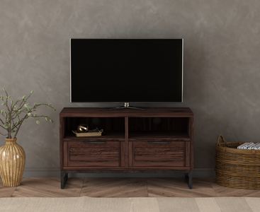 View Dakota dark acacia and metal small tv cabinet View Dakota dark acacia and metal small tv cabinet