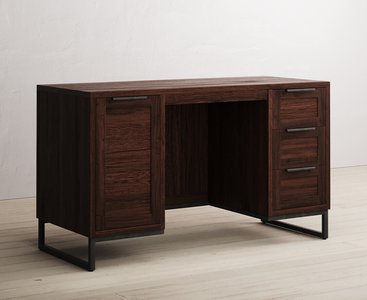 View Dakota dark acacia and metal dressing table View Dakota dark acacia and metal dressing table