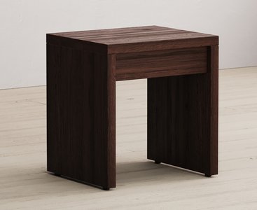 View Dakota dark acacia and metal dressing table stool View Dakota dark acacia and metal dressing table stool