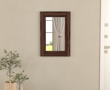 View Dakota dark acacia wall mirror View Dakota dark acacia wall mirror
