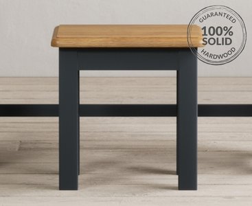 View Delphine oak and blue painted dressing stool View Delphine oak and blue painted dressing stool