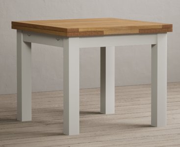 View Extending buxton 90cm oak and signal white painted dining table View Extending buxton 90cm oak and signal white painted dining table