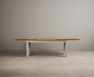 View Extending buxton 180cm oak and soft white painted dining table View Extending buxton 180cm oak and soft white painted dining table