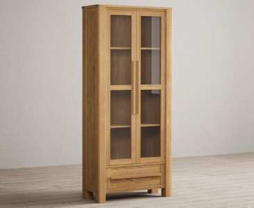 View Eclipse solid oak glazed display cabinet View Eclipse solid oak glazed display cabinet