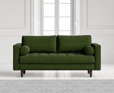 View Elliott green velvet two seater sofa View Elliott green velvet two seater sofa