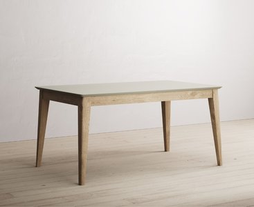 View Extending ancona oak and soft green painted 150cm dining table View Extending ancona oak and soft green painted 150cm dining table