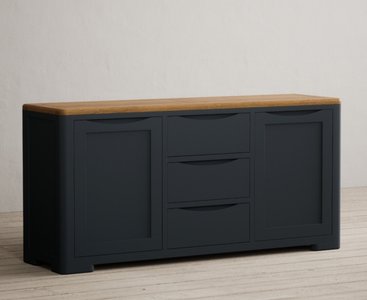 View Pembridge oak and dark blue painted extra large sideboard View Pembridge oak and dark blue painted extra large sideboard