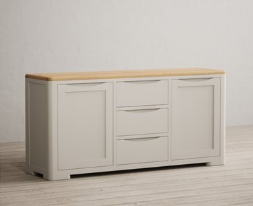 View Alba oak and soft white painted extra large sideboard View Alba oak and soft white painted extra large sideboard