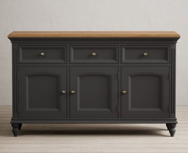 View Francis oak and charcoal grey painted large sideboard View Francis oak and charcoal grey painted large sideboard