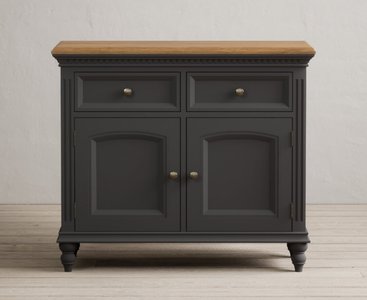 View Francis oak and charcoal grey painted small sideboard View Francis oak and charcoal grey painted small sideboard