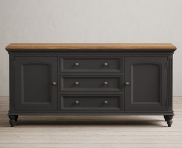 View Francis oak and charcoal grey painted extra large sideboard View Francis oak and charcoal grey painted extra large sideboard