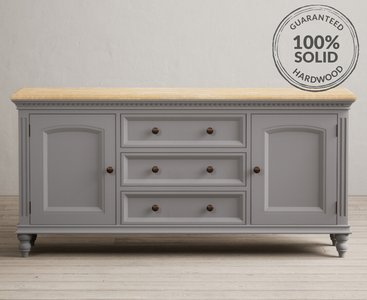 View Francis oak and light grey painted extra large sideboard View Francis oak and light grey painted extra large sideboard