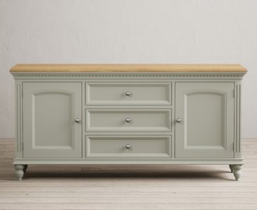 View Francis oak and soft green painted extra large sideboard View Francis oak and soft green painted extra large sideboard