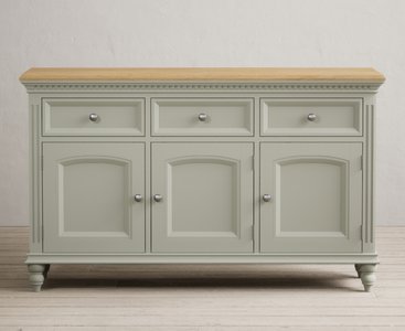 View Francis oak and soft green painted large sideboard View Francis oak and soft green painted large sideboard