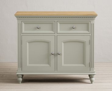 View Francis oak and soft green painted small sideboard View Francis oak and soft green painted small sideboard