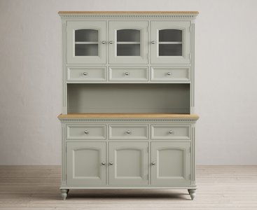 View Francis oak and soft green painted large dresser View Francis oak and soft green painted large dresser