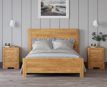 View Harper solid oak double bed View Harper solid oak double bed