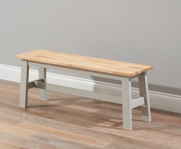 View Chiltern large grey and oak bench View Chiltern large grey and oak bench
