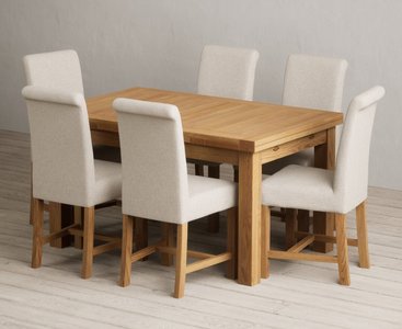 View Extending buxton 140cm solid oak dining table with 10 grey scroll back chairs View Extending buxton 140cm solid oak dining table with 10 grey scroll back chairs