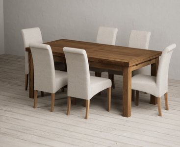 View Extending buxton 180cm rustic solid oak dining table with 10 blue scroll back chairs View Extending buxton 180cm rustic solid oak dining table with 10 blue scroll back chairs
