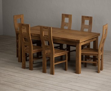 View Extending buxton 180cm rustic solid oak dining table with 10 rustic oak rustic solid oak chairs View Extending buxton 180cm rustic solid oak dining table with 10 rustic oak rustic solid oak chairs