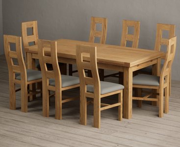 View Extending buxton 180cm solid oak dining table with 12 black natural solid oak chairs View Extending buxton 180cm solid oak dining table with 12 black natural solid oak chairs