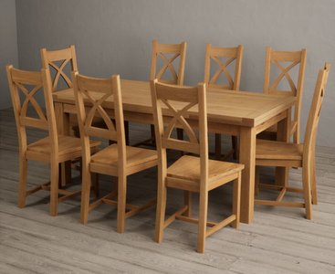 View Extending buxton 180cm solid oak dining table with 12 linen natural solid oak chairs View Extending buxton 180cm solid oak dining table with 12 linen natural solid oak chairs