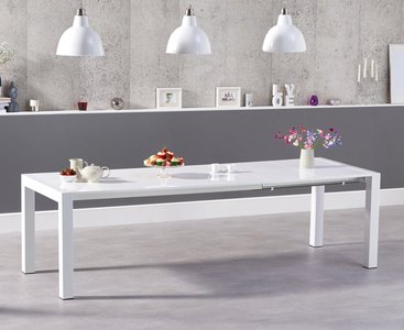 View Extending cleveland white high gloss dining table View Extending cleveland white high gloss dining table