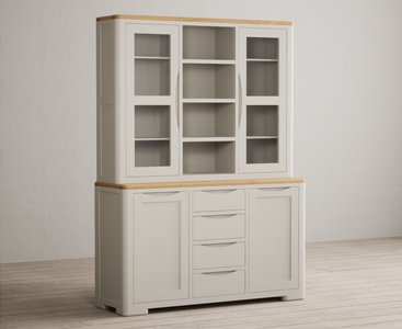 View Alba oak and soft white painted large dresser View Alba oak and soft white painted large dresser