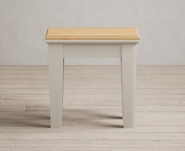 View Lawson oak and soft white painted dressing table stool View Lawson oak and soft white painted dressing table stool
